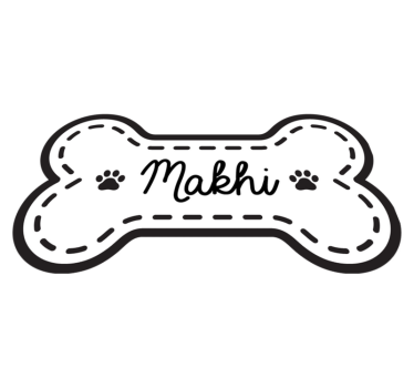 Dog bone shape custom floor mat - TenStickers
