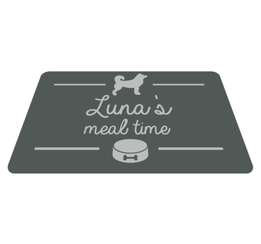 Meal time animal vinyl rug - TenStickers