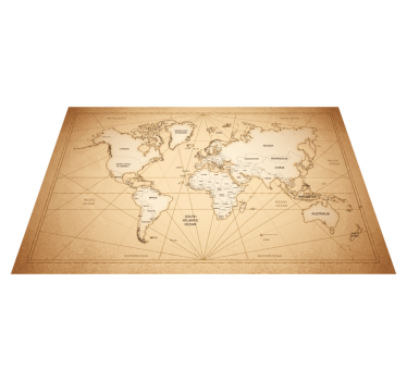 World Map Art bedroom carpet - TenStickers