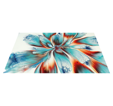 Abstract floral swirl bedroom carpet - TenStickers
