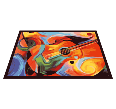 Musical colour smphony bedroom carpet - TenStickers