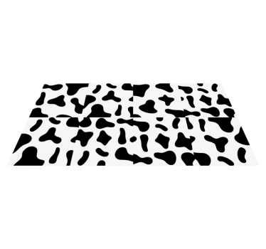 White cow tiles animal print carpet - TenStickers