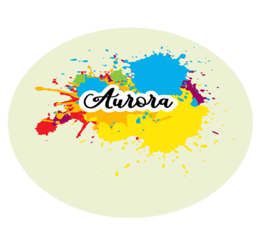 Splash artwork with name texture rug - TenStickers