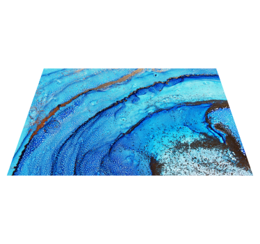 Ocean Wave Motif marble rug - TenStickers