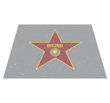 Star Recognition custom floor mat - TenStickers