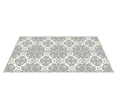 Ruskin grey tile effect vinyl rug - TenStickers