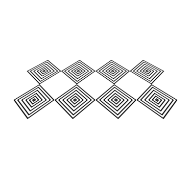 Graphic tile effect tile vinyl rug - TenStickers