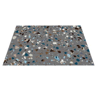 Terrazzo pebble blended marble rug - TenStickers