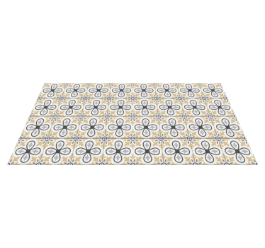 Retro tiles kitchen vinyl rug - TenStickers