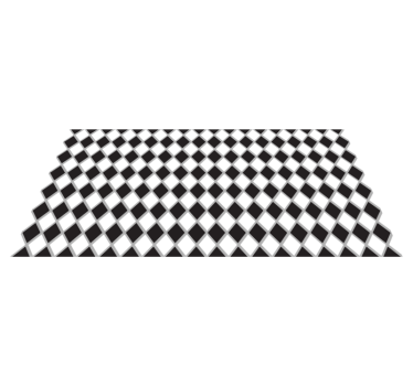 Black and white diamonds kitchen vinyl rug - TenStickers