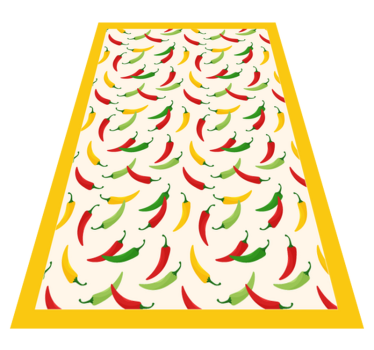 Chili pepper motif kitchen mat - TenStickers