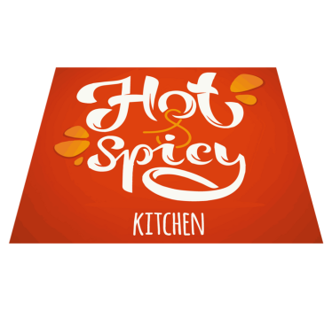 Hot spicy statement kitchen mat - TenStickers