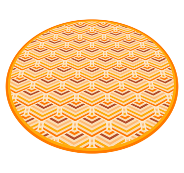 70s pop rainbows retro rug - TenStickers