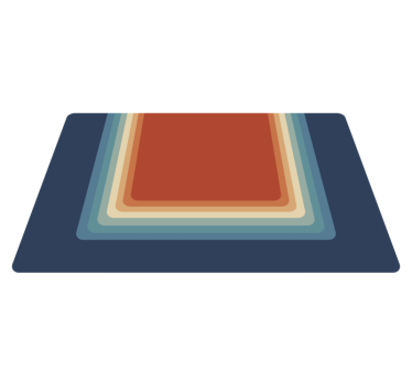 70s pop retro palette retro rug - TenStickers