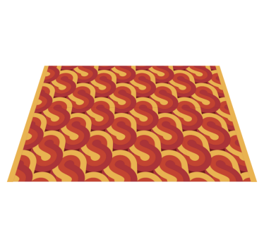 70s pop pinbeam retro rug - TenStickers