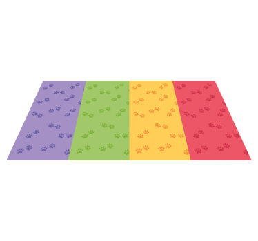 Paw pattern animal mat - TenStickers
