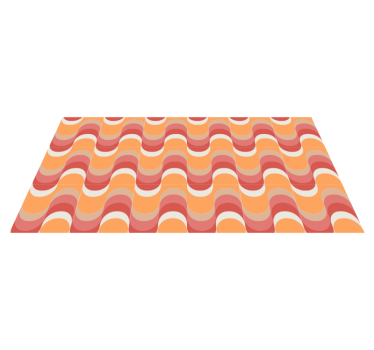 70's vintage waves geometric carpets - TenStickers