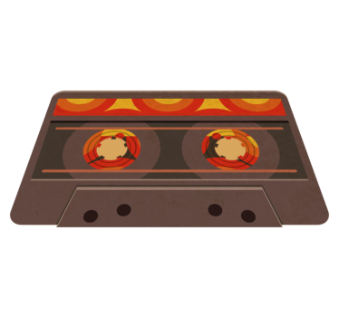 70's cassete retro rug - TenStickers