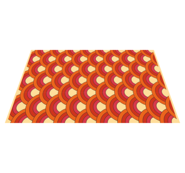 70's semicircles geometric vinyl carpet - TenStickers