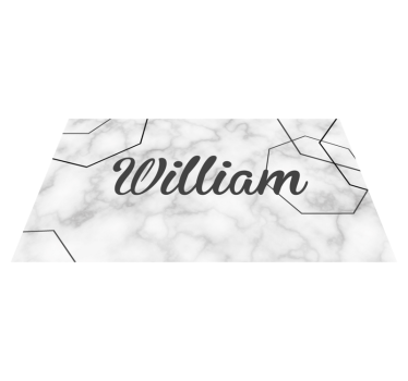 Marble custom name bedroom carpet - TenStickers