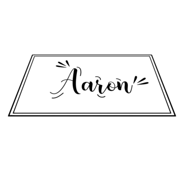 Minimalistic custom name bedroom carpet - TenStickers