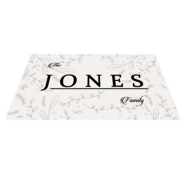 Elegant family name entrance hall rug - TenStickers