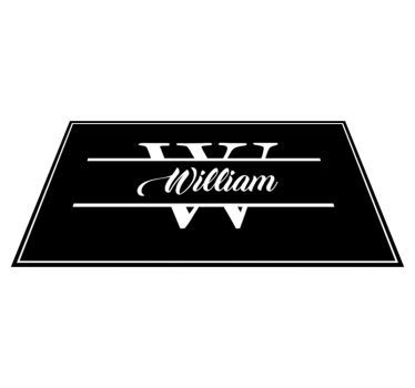 Elegant custom name and initial modern rug - TenStickers