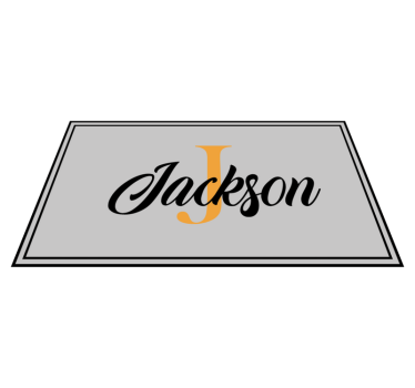 Name and initial display custom floor mat - TenStickers