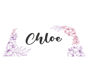 Floral custom name teenage bedroom rug - TenStickers