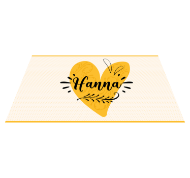 Custom orange heart teenage bedroom rug - TenStickers
