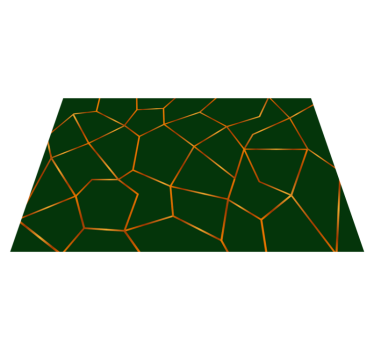Marble rug with green geometric pattern - TenStickers