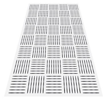 Striped tile pattern kitchen mat - TenStickers