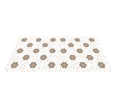Texture rug in white mosaic design - TenStickers