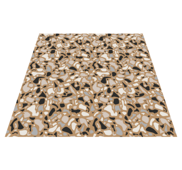 Classic brown terrazzo texture rug - TenStickers