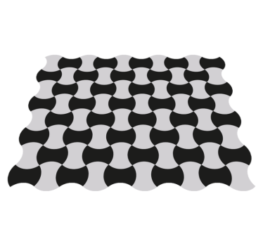 Swirl black and white checkers  tile mat - TenStickers