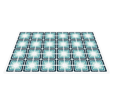 Abstract patterned shapes kitchen mat - TenStickers
