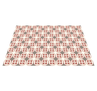 Circular Pattern Tiles marble rug - TenStickers