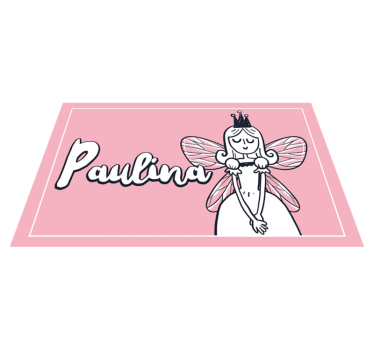 Kids rug fairy personalized - TenStickers