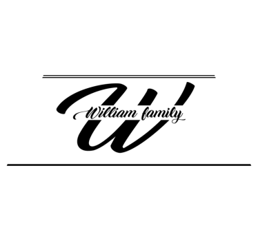 Family initial and name entrance hall rug - TenStickers