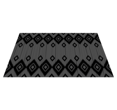 Black diamond design kitchen mat - TenStickers
