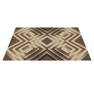 Elegant Geometric Composition kitchen vinyl mat - TenStickers