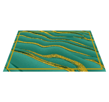 Abstract Wave Pattern marble rug - TenStickers