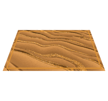 Golden Wave Pattern texture rug - TenStickers