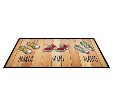 Custom shoes display entrance hall rug - TenStickers