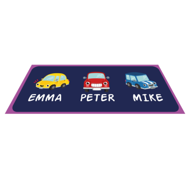 Custom colorful vehicles entrance hall rug - TenStickers