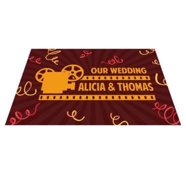 WEDDING CELEBRATION MOTIF custom floor mat - TenStickers