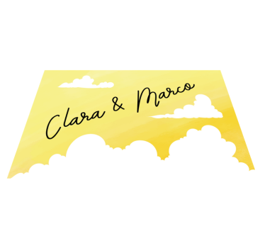 Cloudy couple design custom floor mat - TenStickers