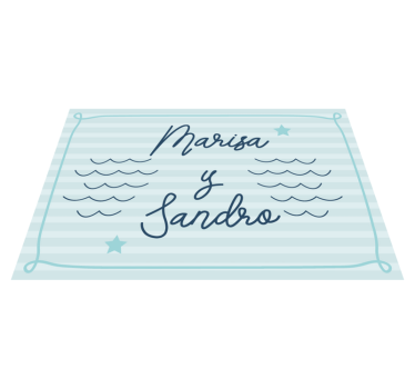 Marine couple names bedroom carpet - TenStickers