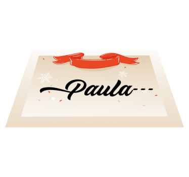 Beige design custom name christmas rug - TenStickers
