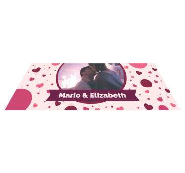 Personalised love picture bedroom carpet - TenStickers